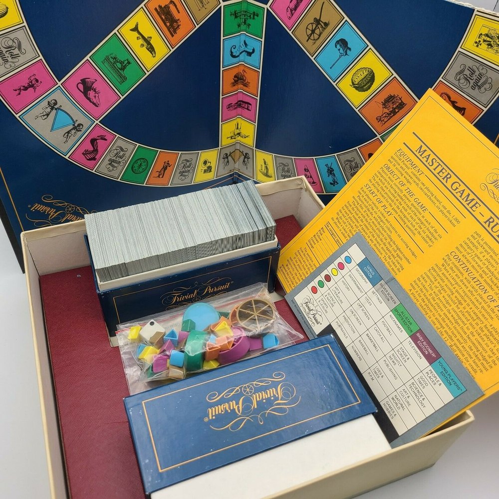 Trivial Pursuit Master Board Game Original Vintage 1981 Version Family Friends